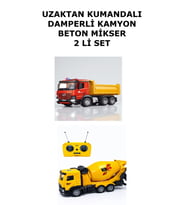 Uzaktan Kumandalı Full Fonksiyon Damperli Kamyon Dönen Mikserli Kamyon Set