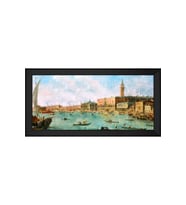 Manzara Temalı Kanvas Tablo 80 x 110 cm Siyah Çerçeve