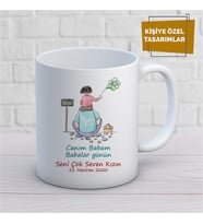 Kişiye Özel İsim Yazılabilir Canım Babam Babalar Günün Kupa Bardak
