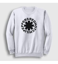 Presmono Unisex Beyaz Logo V3 Red Hot Chili Peppers Sweatshirt 108161tt (Beyaz)