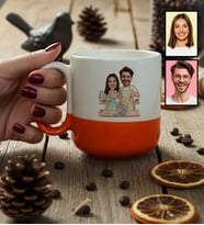 Kişiye Özel Karikatür Yemek Yapan Romantik Çift Kupa Bardak Pro Sevgililer Günü Hediyesi