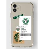 finessekilif iPhone 11 Uyumlu Starbucks Tasarımlı Şeffaf Kılıf