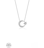 SWAROVSKİ TAŞLI  ZİRCONİA AY YILDIZ 925 AYAR GÜMÜŞ KOLYE