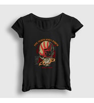 Presmono Kadın Siyah Fist Five Finger Death Punch T-Shirt 62818tt