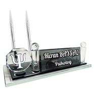 Sentez Psikolog Masa İsimliği Ofis Hediyesi Masaüstü İsimlik (Gümüş Gri)