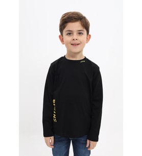 Toontoy Erkek Çocuk Baskılı Tişört (Siyah)