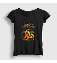 Presmono Kadın Siyah Odin Amon Amarth T-Shirt 8964tt