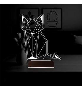 Luvivia Kurnaz Tilki 3D Lamba - Masa Gece Lambası