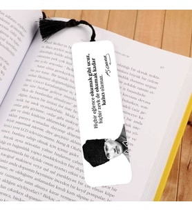 Atatürk Temalı Kitap Ayraçı (Beyaz)