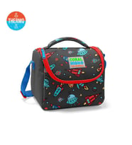 Coral High Kids Koyu Gri Kırmızı Uzay Desenli Thermo Beslenme Çantası 11808