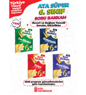 6. Sınıf Ata Süper Soru Bankam Set - 4 Kitap