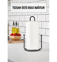 Metal Kağıt Havluluk & Dik Havlu Peçetelik Siyah 28 Cm