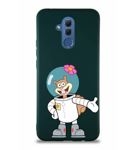 Huawei Mate 20 Lite Soft Premier Kapak Sandy Tasarımlı Silikon Kılıf - Yeşil (Şeffaf)