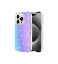 Apple iPhone 15 Pro Max Uyumlu Kılıf Parlak Renk Geçişli Zore Velle Kapak (Beyaz)