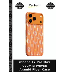 iPhone 17 Pro Max Uyumlu Woven Aramid Fiber Case Parça Koruma Tarz