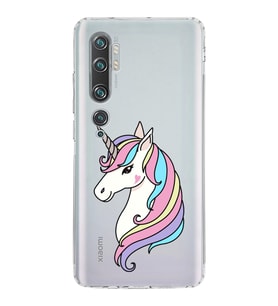 Xiaomi  Mi Note 10  Kamera Korumalı Kapak Unicorn Tasarımlı Şeffaf  Kılıf