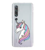 Xiaomi  Mi Note 10  Kamera Korumalı Kapak Unicorn Tasarımlı Şeffaf  Kılıf