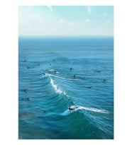 Huntington Beach Tablo Ahşap Poster Dekoratif