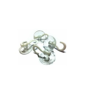 Plastik 30 mm Kancalı Şeffaf 10 Adet Vantuz Askı 3 cm (Renksiz)