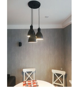 RİOLİGHT RETRO,RUSTİK,VİNTAGE SİYAH 3XE27 DUYLU METAL SARKIT AVİZE TABAN ÇAPI:30CM