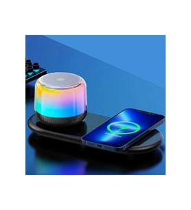 Taşınabilir Kablosuz Bluetooth Hoparlör ve Şarj Standı