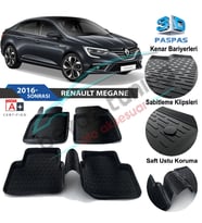 Renault Megane 4 Havuzlu 3D Paspas Niken Siyah 2016 Sonrası