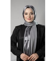 Gri Şerit Çizgili Şal Viskon Kumaş Bursa Dolama 202109_15