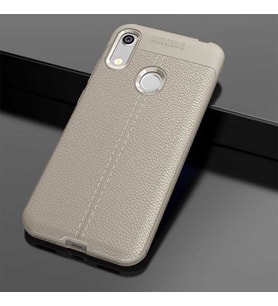 Honor 8A Kılıf Esnek Pu-Deri Leather-Pu Serisi Protected Case (Gri)