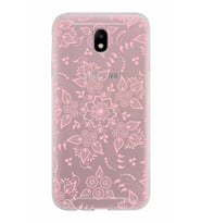 Samsung Galaxy J7 Pro Kapak Nostalji Desen Tasarımlı Şeffaf Silikon Kılıf