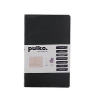 PULKO NOTEBOOK PND021 ESNEK KAPAK 13x21cm 80gr.80 SAYFA TERMO DERİ TERZİ DİKİŞ SIRT ÇİZGİLİ NOT DEFT