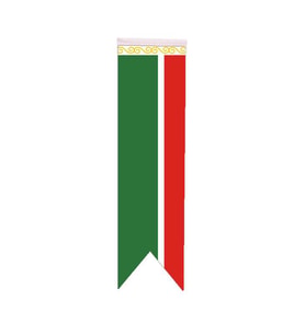 Masa Üstü Kırlangıç Çeçenistan Bayrağı - 8x30cm Çift Taraflı Saten Kumaş