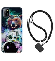INFINIX Smart 4 5 6 Zero 8 S5 Pro Kılıf Boyun Askılı Silikon Astronot Panda 1755