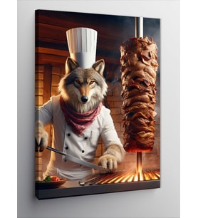Kanvas Tablo Döner Ustası Tilki