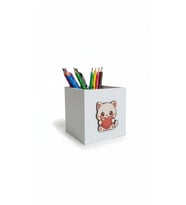 Hello Kitty Detaylı Ahşap Kalemlik