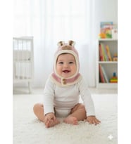 KİTTİ 25480-03 DÜĞMELİ BOYUNLUK TRİKO BERE (Pembe)