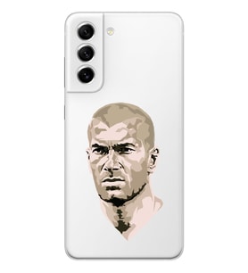 Samsung Galaxy S21 FE Uyumlu Zinedine Zidane Tasarımlı Şeffaf Telefon Kılıfı