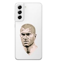 Samsung Galaxy S21 FE Uyumlu Zinedine Zidane Tasarımlı Şeffaf Telefon Kılıfı