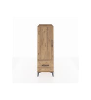 Kronos Dolap 2 Raflı Tek Çekmeceli Tek Kapaklı 44x59x134 Çam-Çam