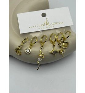 Vip 6'lı Gold Küpe - 25-vip162