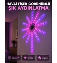 Dekoratif RGB Fireworks LED Duvar Işığı Çok Renkli Telefon Kontrollü LED Aydınlatma