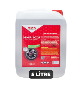 SMX Demir Tozu & Jant Temizleyici (5 Litre) Mikrofiber Bez Hediye (Kırmızı)