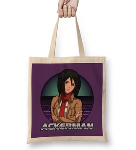 Ackerman Mikasa Mikasa Ackerman Bez Çanta Uzun Saplı