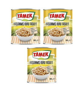 Tamek Haslanmıs Kuru Fasulye 800 Gr 3 lu Paket