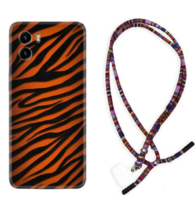 Vivo Y15S Y32 Y33S Y51 Y53S Kılıf Boyun Asklı Rasta Silikon Leopar Yeni 1676