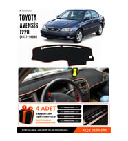 TOYOTA AVENSİS T220 (1997-2002) Uyumlu Torpido Örtüsü Torpido Kılıfı - Siyah Kahverengi
