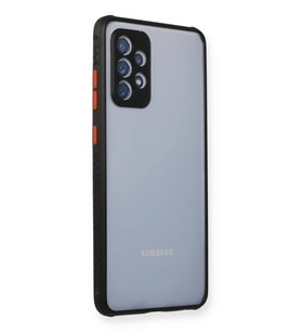 Mey İthalat® Samsung Galaxy A72 Kılıf Miami Şeffaf Silikon - Siyah