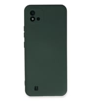 Realme C11 2021 Kılıf Nano içi Kadife Silikon - Koyu Yeşil