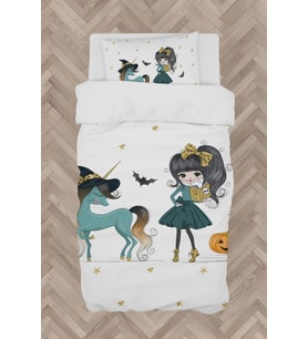 MEKTA HOME BEBEK VE ÇOCUK ODASI Bal Kabaklı Unicorn Desenli Nevresim Takımı