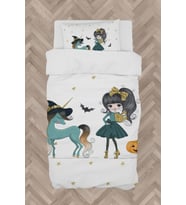 MEKTA HOME BEBEK VE ÇOCUK ODASI Bal Kabaklı Unicorn Desenli Nevresim Takımı