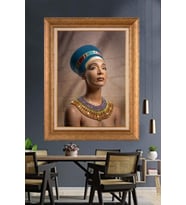 Altın Varaklı  Çerçeveli Paspartulu Tablo ndd626 (Gold)